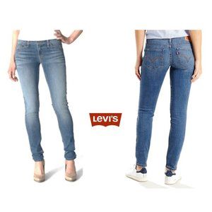 Low Rise Medium Wash Skinny Jeans
